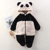 Macacão Infantil Outono e Inverno Macacão Infantil Desenho Animado Panda Coelhinho Ursinho Macacão Out Macacão de Pelúcia