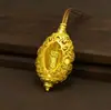 Colgante de Plata de Ley 999 "Paz y Ruyi" Mantra de Seis Palabras para Hombre Retro Todo Fósforo Colgante de Collar Guanyin Moda