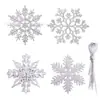 Transfronteiriço Novo 10cm Decorações Plástico Flocos de Neve para Polvilhar Decoração de Árvore de Natal Suprimentos de Natal Pingente Fabricante Lote