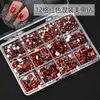 12 Diamantes para Nail Art de Formas Variadas Vermelhos Joias de Unha Diamantes Acrílicos Planos Inferiores Uso em Unhas Acessórios de Unha Decoração