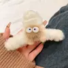 Pinza de Agarre de Peluche Linda para Otoño e Invierno Pinza para el Pelo Grande en la Parte Trasera de la Cabeza para Mujer Clip de Tiburón Rojo de Red Nuevo 2023