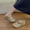 Sandalias de Verano para Mujer sin Cierre con Aumento Oculto de Altura, Punta Cerrada, Tejidas, Huecas, Transpirables, Nuevo Modelo 2026