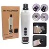 Moedor de unhas silencioso para animais de estimação de 6 velocidades transfronteiriço com luzes LED duplas e tela LCD colorida, cortador de unhas para gatos e cães