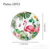 Vajilla de Fiesta de Flamenco Hawaiano Suministros de Decoración Tema Tropical Luau Cumpleaños de Niña Vaso de Papel Set Papel