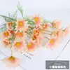 Simulação pequena margarida flor decoração da mesa Branco pequeno fresco enrugado crisântemo decoração falsa flor piquenique buquê Camomila amarela