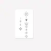 Pegatinas de Tatuaje Geométrico Estilo Bohemio, Impermeables y a Prueba de Sudor, Tatuajes Falsos Desechables Personalizados de Estrella y Tótem de Loto