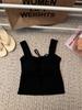 Camisola de Encaje con Cordones y Lazo Estilo Spice Girl Francés para Mujer Verano Corta Ajustada Adelgazante Combinable Casual Top para Exterior