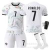 25-26 Portugal Uniforme de Fútbol para Niños Set B Cuota No. 7 Jersey de Ronaldo 21 Uniforme de Entrenamiento Ruota