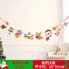 Bandera de papel de Navidad creativa bandera de color banderín de cadena flor banner de dibujos animados de Navidad decoración de tienda