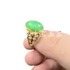 Anillo de Jade Jade Verde Seco Anillo Facial de Huevo Verde Yang Anillo Ovalado Verde Completo Anillo Completamente Verde Anillo para Dedo de Jade Pulsera