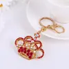 Llavero Popular de Cristal de Corona Transfronterizo Colgante Pequeño Pedrería Metal Yiwu Llavero de Pequeños Artículos Accesorios DIY