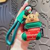 Chaveiro Pingente de Couro Desenho Papai Noel Fofo Exquisito Pingente para Bolsa de Couro Presente de Natal Atacado