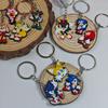 Llavero Colgante de Sonic Colgante de Llavero de Dibujos Animados Llavero de Anime Japonés Decoración para Mochila Escolar Venta al por Mayor Transfronteriza