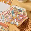 Pegatinas de Paisajismo Zaomu Rincón Delicioso Cabaña Estéreo 3D Niños Hecho a Mano DIY Decoración de Escena Miniatura Pegatinas de Material