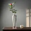 Florero de vidrio transparente arreglo floral dispositivo de flor hidropónica mesa de comedor sala de estar nuevo chino Zen hidropónico botella de Guanyin