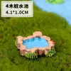 Micro-Paisagem Retro Antiga Resina Cena Ornamentos Farol Poço Piscina Pequena Ponte Água Corrente Complexo Metabo