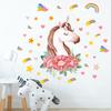 Nuevas Pegatinas de Pared de Unicornio Arcoíris Cálidas para Habitación Infantil Estilo Dibujos Animados Decoración Temática Pegatinas de Pared Autoadhesivas Venta al por Mayor