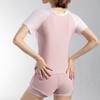 Traje de baño para mujer deportivo profesional con protección solar 2025 nuevo manga corta exterior adelgazante conservador aguas termales traje de baño al por mayor