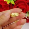 Venda por atacado latão cor natural fu anel de personagem Imitação de mulheres joias de ouro estilo étnico boca aberta Pulseira de anel feminino não-desbotamento