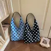 Bolsa Tote Casual Minimalista de Lunares para Mujer, Nuevo Verano 2026 Ligera de Gran Capacidad para el Trabajo, Bolso de Mano al Hombro