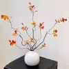 Estilo Zen Chino Hojas de Otoño Artificiales Flores Falsas Adornos Decoración de Mesa de Café de Sala de Estar Arreglo Floral Estilo Vintage Pieza Única Dropshipping