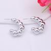 Pendientes de aro en forma de C con cuerno galvanizado, de alta gama, de acrílico, sencillos y con un toque de estilo C, accesorios para mujer.