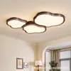 Lámpara de Techo Vintage con Veta de Madera de Nogal para Sala de Estar, Dormitorio, Comedor, Estudio, Iluminación con Protección Ocular Estilo Mid-Century, Nuevo Modelo 2026 para Toda la Casa