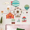 Pegatinas de globo aerostático con noria gigante para parque de atracciones, papel tapiz decorativo para pared de dormitorio infantil y sala de estar