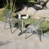 Mesas y Sillas de Exterior Balcón al Aire Libre Mesas y Sillas de Acero Inoxidable Tienda de Té con Leche al Aire Libre Ingeniería Comercial de Ocio Combinación Creativa de Mesa y Silla