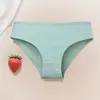 Ropa interior de algodón acanalado transfronteriza para mujer, transpirable, amigable con la piel, calzones para niña
