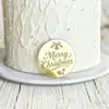 Estilo Ins Transfronteiriço Marcação a Laser Feliz Natal Disco Acrílico Decoração de Cupcake Suprimentos para Festa de Natal