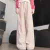Pantalones de Maternidad con Bolsillos, Nuevo Estilo Otoño e Invierno 2026, Pantalones de Pierna Ancha Estilo Chanel, Jacquard de Espiga, Pantalones Rectos de Maternidad con Caída