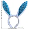 Stock Listo de Fábrica Transfronterizo Peluche Orejas de Conejo Brillantes Lentejuelas Brillantes Orejas de Conejo Diadema de Pascua Orejas de Conejo