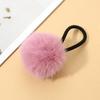 Outono e Inverno Acessório de Cabeça de Pelúcia Cor de Doce Bola de Pelo Elástico de Cabelo Popular Coreano Menina Elástico Anel de Cabelo Acessórios de Cabelo Pelo Sintético