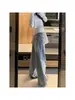 Jeans de Pierna Ancha de Tiro Alto Otoño 2027 para Mujer, Pantalones Largos de Verano de Corte Holgado Adelgazantes de Pierna Recta, Azul Versátil Nuevo Estilo