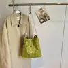 Bolso Cesta Tejido Hueco Estilo Coreano Estilo Ins para Vacaciones y Ocio, Bolso de Playa de Gran Capacidad, Bolso de Mano, Bolso de Hombro, Bolso de Axila para Mujer