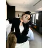 Cárdigan de punto acanalado casual con cuello mao para mujer, adecuado para primavera, otoño e invierno, con cremallera, corte ajustado, chaqueta suéter suave y gruesa