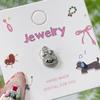 Nuevos Aretes de Dibujos Animados de Kt Oreja de Gato Hueso Uñas Lindos Goteo de Aceite Kawaii Aretes Acero de Titanio Modernos Elegantes