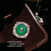 Joyería Brasil Esmeralda Ágata Hebilla Segura Collar de Gemas Nuevo Estilo Chino Corona de Poder Aretes de Esmeralda