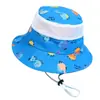 Sombrero Infantil Primavera y Otoño Niños Medianos y Grandes Ajustable Sombrero de Pescador Dibujos Animados Ala Ancha Sombrero Cubeta Verano Bebé Protector Solar Sombrero Protector Solar