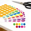 Pegatinas Redondas de Etiqueta Blancas Hechas a Mano Autoadhesivas Marcadores de Color para Clasificación Pegatinas de Sello de Punto Adhesivo de Secado Lento Pegatinas de Color