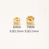 Retención de color alta pulsera de cuentas de barril 18k accesorios para pulseras cuentas espaciadoras cuentas sueltas accesorios para joyería pulsera cuentas doradas material de joyería