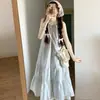 Vestido Longo Estilo Floresta Doce com Cadarço e Gola Halter Xadrez para Mulheres, Caimento Solto, Emagrecedor, Gola Redonda, Sem Mangas, Linha A Acima do Joelho Deslumbrante