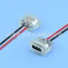 Conector hembra tipo C, aparato pequeño impermeable de carga rápida, puerto de alimentación USB con cable de extensión iluminado