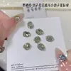 Pedras de strass em formato de ovo de pombo sem base, produto acabado, pedras de strass K9 brilhantes aplicadas à mão, acessórios coloridos ovais para arte de unhas