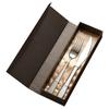 Cuchara de café de acero inoxidable 304 personalizada, palillos, un juego de vajilla navideña de alto valor estético, juego de cuchillo y tenedor, caja de regalo