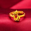 Anillo de Zorro Dorado Arena de Vietnam Colgante de Hada Zorro Chapado en Oro Pulsera Collar Regalo para Damas Joyería de Boda Anillo