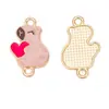 Atacado Versão Coreana Criativa Duplo Pendente Capivara Padrão de Capivara Gotejamento de Óleo Liga Metálica Colar Pulseira Joias Acessórios DIY