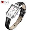 Reloj de Mujer de Comercio Exterior de la Marca Ofns Nicho Retro Tres Agujas Reloj de Cuarzo Resistente al Agua Estilo Ins para Niñas Combinable Reloj de Mujer