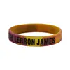 Pulsera de silicona cóncava y gruesa de estrella de la NBA, pulsera tallada en lava de baloncesto Kobe James Curry Jordan